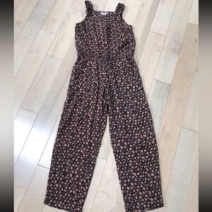 Bonpoint cotton seersucker Floral Print Sleeveless Jumpsuit - Pink